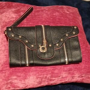 Black Studded Clutch Bag